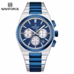 Naviforce 8048 CH - Sliver Blue For Men