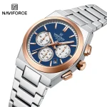 Naviforce 8048 CH - Sliver Rose Blue For Men