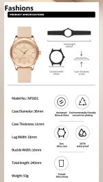 Naviforce 5051 For Women - Gold - Image 4