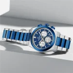 Naviforce 8048 CH - Sliver Blue For Men - Image 2