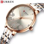 Curren 9068 Luxury Stainless Steel Women-Two Tone Rose Gold