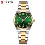 Curren 9095 CH For Women – Gold Green - Image 4