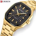 Curren 8458 For Men - Gold Black - Image 3