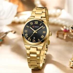 Curren 9095 CH For Women - Gold Black - Image 3