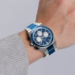 Naviforce 8048 CH - Sliver Blue For Men - Image 3