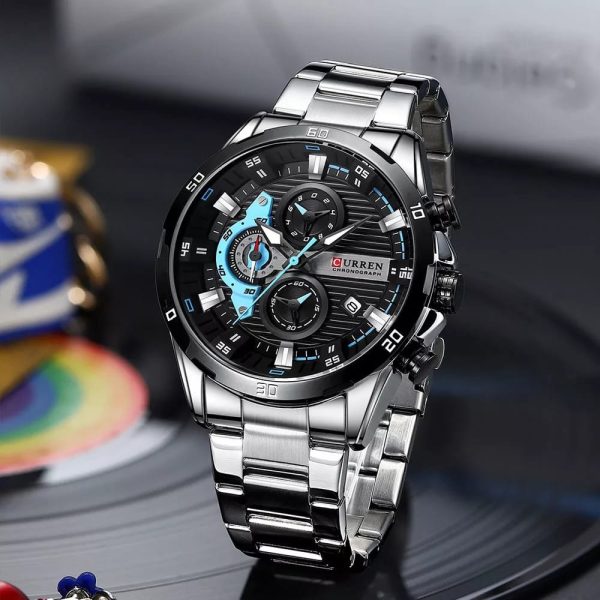 Curren 8402 - Silver Black