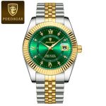 Poedagar 910 CH For Men - Silver Gold Green - Image 2